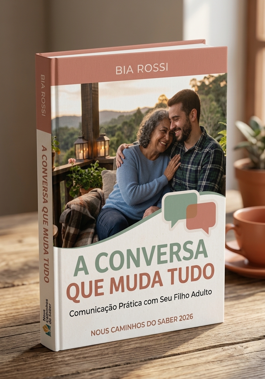Livro A Conversa que Muda Tudo, de Bia Rossi, sobre uma mesa de madeira